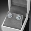 925 Sterling Silver Moissanite Earrings - 2025 New Round Sugar D-Color Design, High-End Luxury Gift