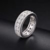 925 Sterling Silver Full Moissanite Band Ring - Sparkling Everyday Jewelry