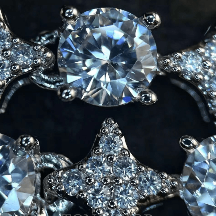 Dazzling 5A Grade Cubic Zirconia Bracelet | Brass Alloy Celestial Pave Cross Clover Design