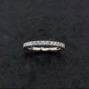2.5mm Narrow Band Pave Moissanite Ring - 925 Sterling Silver