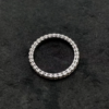 2.5mm Narrow Band Pave Moissanite Ring - 925 Sterling Silver