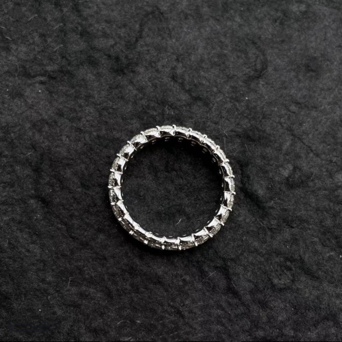 Full Pave Starry Sky Moissanite Eternity Band - 925 Sterling Silver