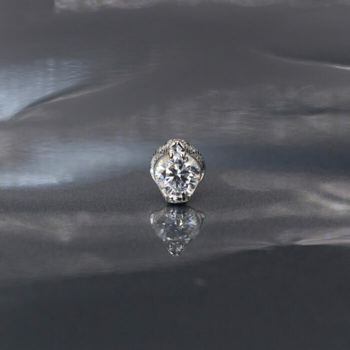 Designer Pave Cobra Head Moissanite Earrings - 925 Sterling Silver Limited Edition