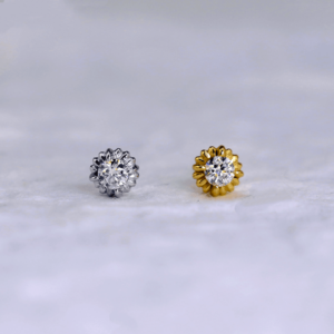 Premium Daisy Moissanite Earrings | 925 Silver with Exquisite Petal Detailing