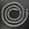 Luxury Delicate 925 Silver Tennis Necklace - D Color Moissanite Full Paved Pendant Chain