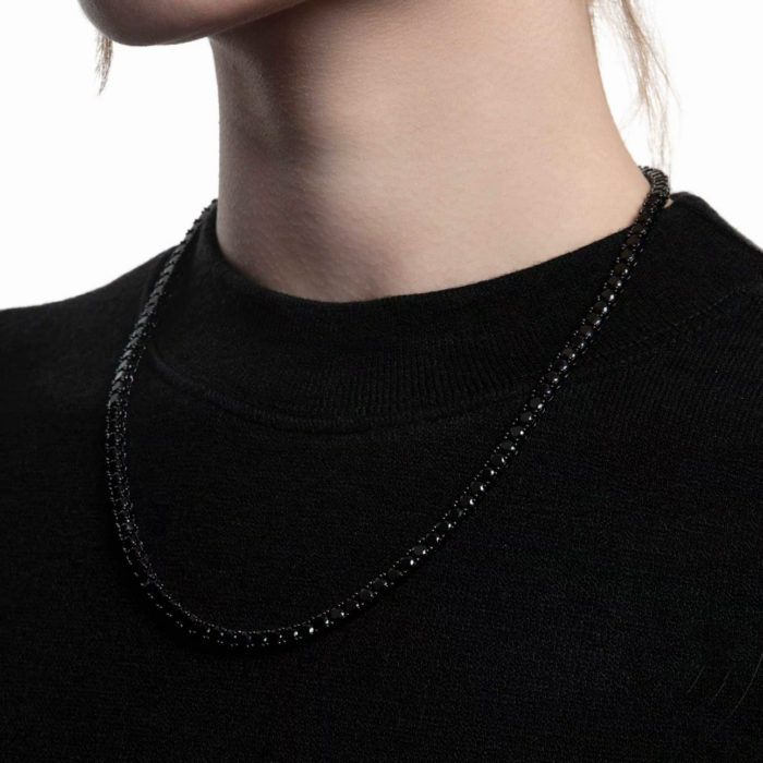 Full Paved Sugarloaf Tennis Necklace | 5A Cubic Zirconia Brass Alloy Unisex Style