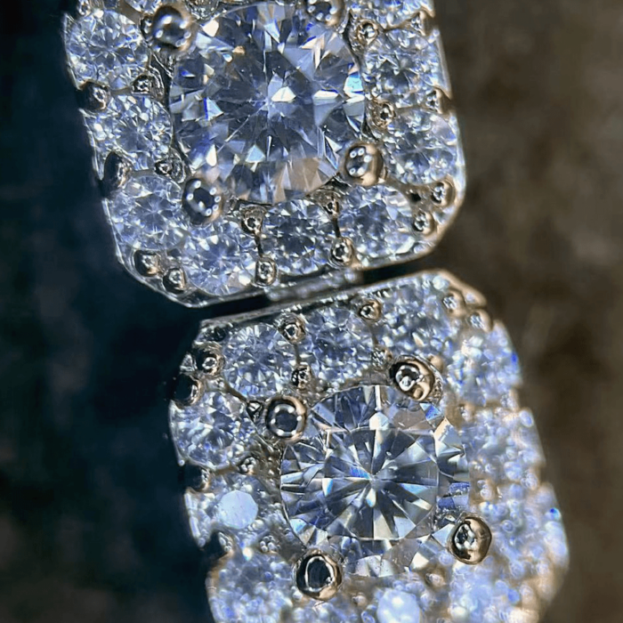 Copper Alloy 5A Zircon 6mm Full Diamond Square Sugar Full Star Bracelet