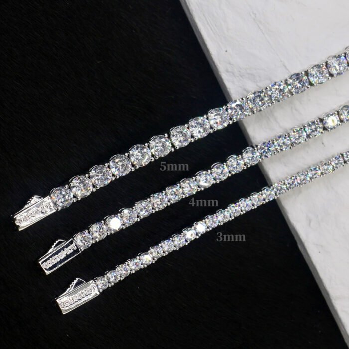 Copper Alloy 5A Zircon Tennis Chain - Starburst Full Diamond Design, Non-Tarnish Dazzling Necklace for Daily & Party