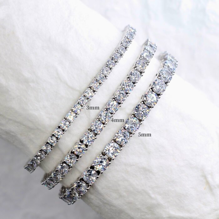 Copper Alloy 5A Zircon Tennis Chain - Starburst Full Diamond Design, Non-Tarnish Dazzling Necklace for Daily & Party