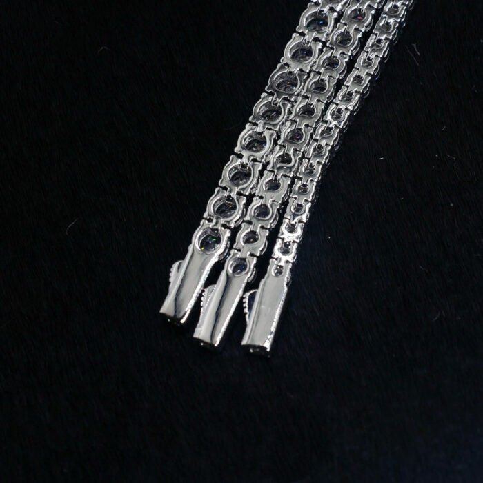 Copper Alloy 5A Zircon Tennis Chain - Starburst Full Diamond Design, Non-Tarnish Dazzling Necklace for Daily & Party