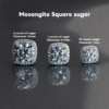 925 Silver Moissanite Sugar Cube Full Star Pave Diamond Hand-Set Earrings