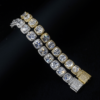 Copper Alloy 5A Zircon 11MM Paved Bracelet | Super Sparkling Sugar Cube Tennis Bracelet