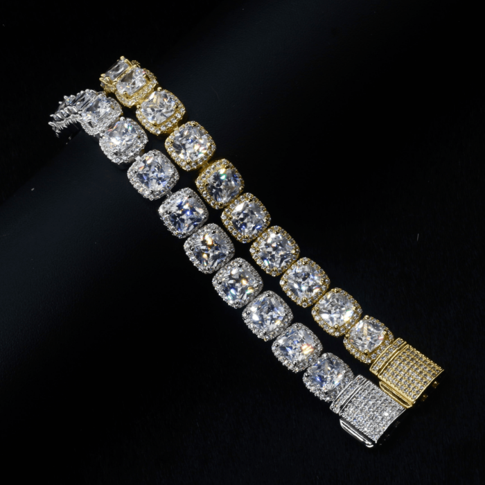 Copper Alloy 5A Zircon 11MM Paved Bracelet | Super Sparkling Sugar Cube Tennis Bracelet