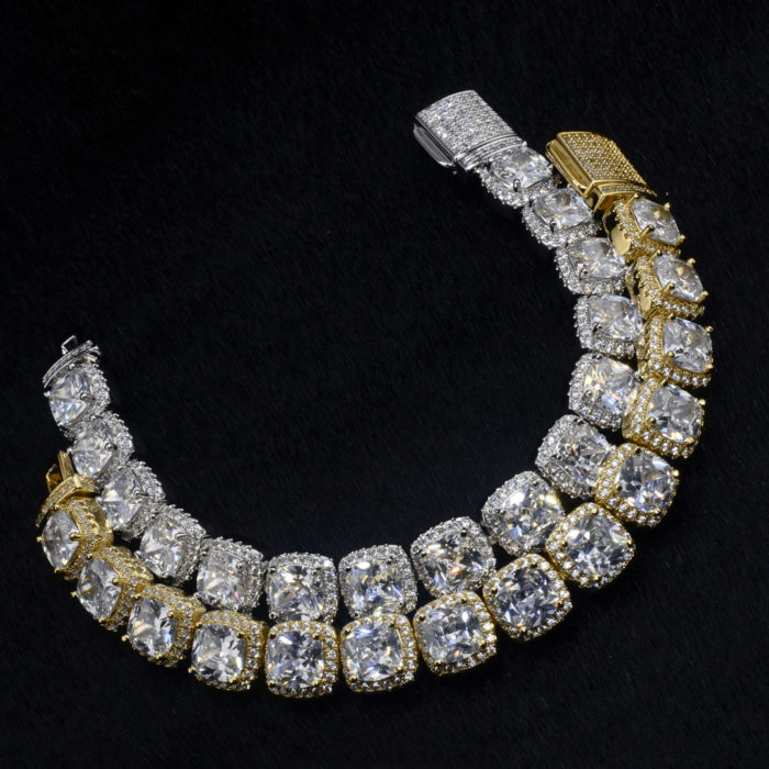 Copper Alloy 5A Zircon 11MM Paved Bracelet | Super Sparkling Sugar Cube Tennis Bracelet