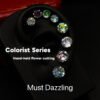 Titanium Steel 5A Zircon Colorist Series Bridal Bouquet Cut Zircon Earrings