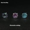 925 Silver 5A Cubic Zirconia Earrings Colorist Series Firework Cut Studs