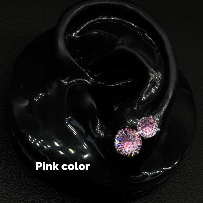 925 Silver 5A Cubic Zirconia Earrings Colorist Series Firework Cut Studs