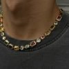 Copper Alloy 5A Zircon Necklace Multi-Shaped Colorful Zircon Tennis Necklace Unisex