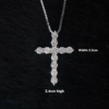 925 silver Moissanite cross necklace hand-inlaid diamond pendant