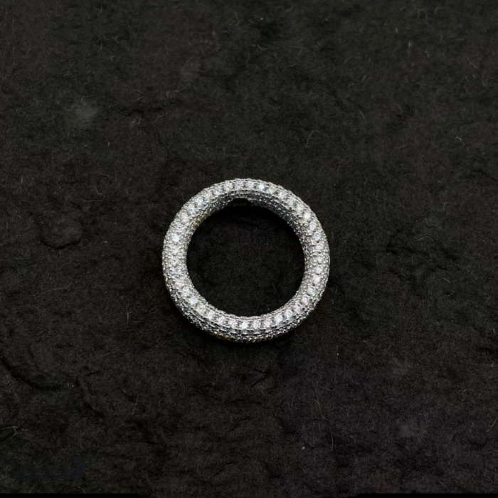 925 silver 5A zircon hand-inlaid inside and outside full 5A zircon full of stars ring