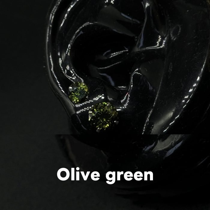 925 Silver 5A Zircon Colorist Series Bird's Nest Cut Stud Earrings