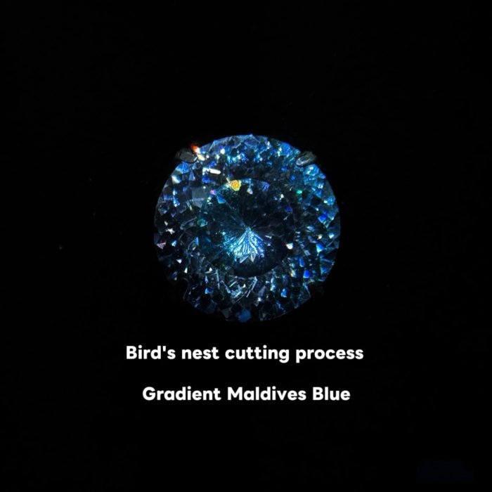 925 Silver 5A Zircon Colorist Series Bird's Nest Cut Stud Earrings