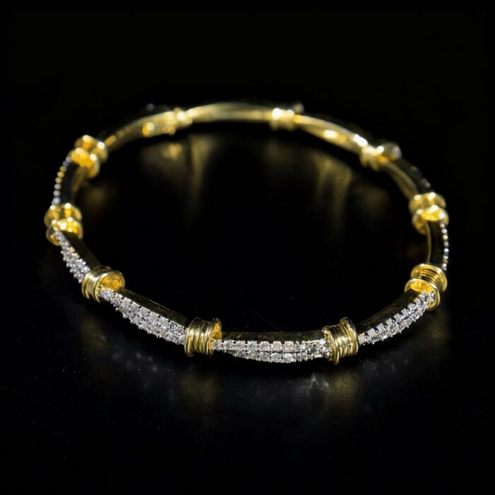 Must Dazzling Brass Alloy 5A CZ Bracelet - Trendy Twisted Wire Design