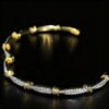 Must Dazzling Brass Alloy 5A CZ Bracelet - Trendy Twisted Wire Design