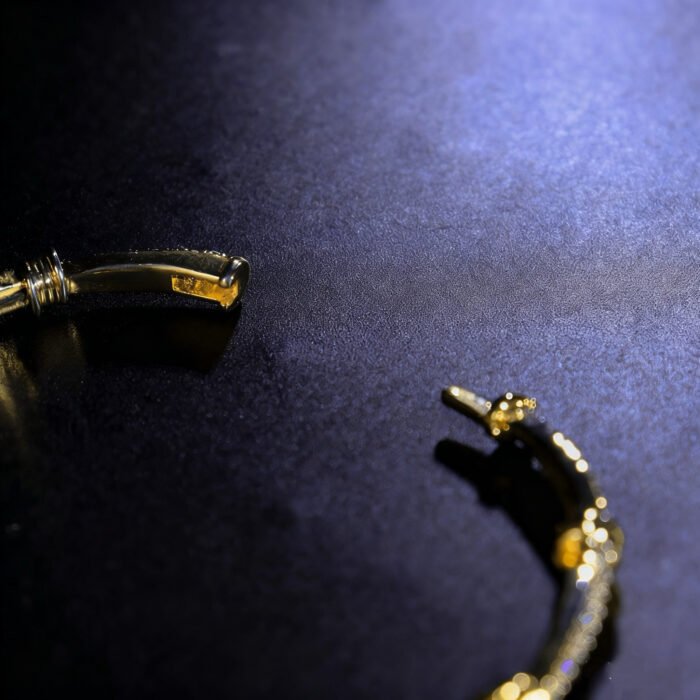 Must Dazzling Brass Alloy 5A CZ Bracelet - Trendy Twisted Wire Design