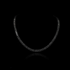 925 Sterling Silver 5A CZ Tennis Necklace - Pink Gold Black Minimalist Luxury Square Sugar Designer Style