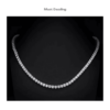 5A Zircon Copper Alloy Tennis Chain Necklace - 4mm Fully Iced Out Hip Hop Cuban Link