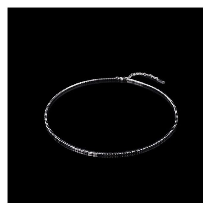 Retro Niche Polygon Cut Shard Necklace | Titanium Steel Silver-Gold Two-Tone Clavicle Chain