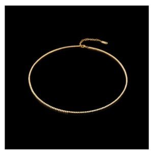 Retro Niche Polygon Cut Shard Necklace | Titanium Steel Silver-Gold Two-Tone Clavicle Chain