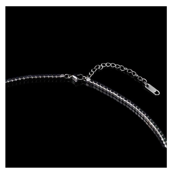 Retro Niche Polygon Cut Shard Necklace | Titanium Steel Silver-Gold Two-Tone Clavicle Chain