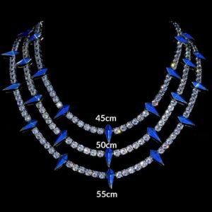 Screenshot Glow-in-the-Dark Black Panther Tennis Chain | Brass Alloy 5A Grade Cubic Zirconia Hip Hop Style